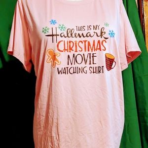 Unbranded Hallmark Movie Women's Plus Tee in Pure Pink, 2X
